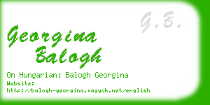 georgina balogh business card